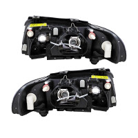 Halogen Scheinwerfer SET Klarglas Chrom passt für Audi 