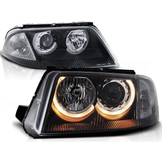 Scheinwerfer Angel Eyes LED schwarz passt für VW Passat 3BG ab 2000 - 2005