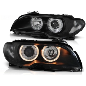 LED Scheinwerfer Angel Eyes passt für BMW 3er E46...