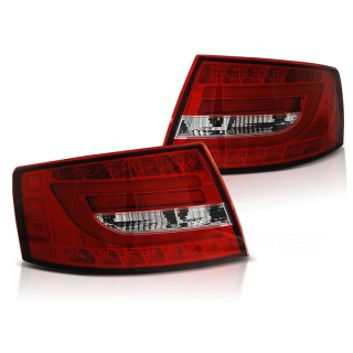 LED Rückleuchten Lightbar passt für Audi A6 4F C6 Vorfacelift ab 2008 rot/klar