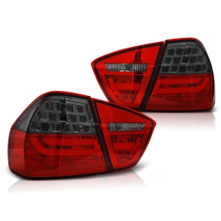 Rückleuchten LED mit LED-Blinker passt für BMW 3er E90 ab 2005-2008 in rot/rauch