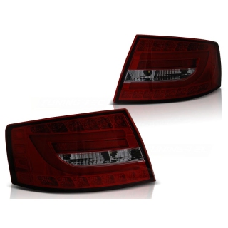 LED Rückleuchten Lightbar passt für Audi A6 4F C6 Vorfacelift ab 2008 rot/rauch