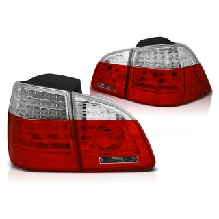 LED Rückleuchten Upgrade passt für BMW 5er E61 Kombi ab 2003 rot/klar LCI Optik