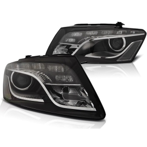 Scheinwerfer mit LED Tagfahrlicht passt für Audi Q5 (8R) ab 2008-2012 schwarz