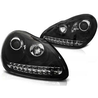Xenon Scheinwerfer LED Tagfahrlicht passt für Porsche Cayenne 955  02-06 Schwarz