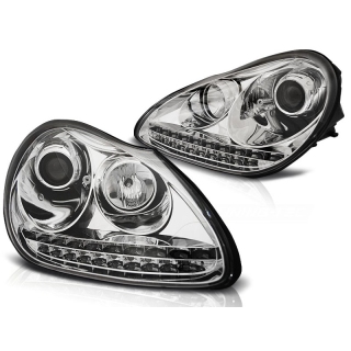 Xenon Scheinwerfer LED Tagfahrlicht passt für Porsche Cayenne 955  2002-06 Chrom