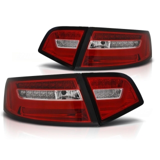 LED Rückleuchten Lightbar passt für Audi A6 4F C6 Facelift ab 2008 in rot/klar