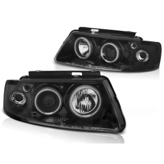 Scheinwerfer Angel Eyes CCFL schwarz passt für VW Passat 3B (B5) ab 1996-2000