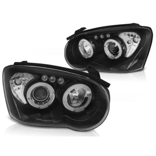 Scheinwerfer LED Angel Eyes passt für Subaru Impreza 2 (GD) ab 2003-2005 schwarz