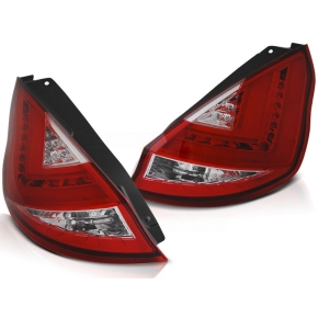 Rückleuchten LED Lightbar LED-Blinker passt für Ford Fiesta MK7 in rot/klar