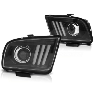 Scheinwerfer LED Tagfahrlicht passt für Ford Mustang IV ab 2004-2009 in Schwarz