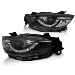 Scheinwerfer mit LED Tagfahrlicht passt für Mazda CX5 ab 2011-2015 in Schwarz