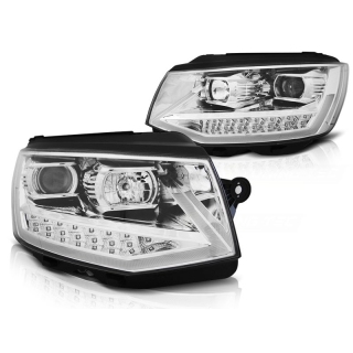 Scheinwerfer Tagfahrlicht LED chrom+LED Blinker passt für VW T6 ab 15-19