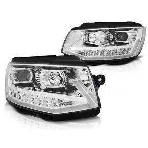 Scheinwerfer Tagfahrlicht LED chrom+LED Blinker passt...