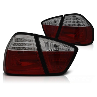 Rückleuchten LED-Lightbar passend für BMW 3er E90 Modelle ab 2005-2008 rot/rauch