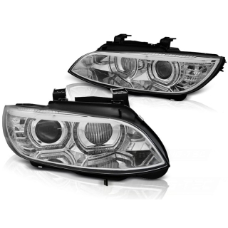 Xenon Scheinwerfer LED Tagfahrlicht passt für BMW 3er E92/E93 ab 2006-2010 Chrom