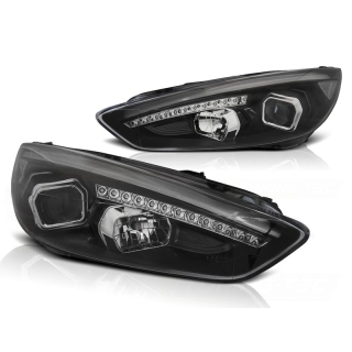 Scheinwerfer LED Tagfahrlicht dynamisch passt für Ford Focus MK3 Facelift Black