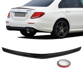 Black Rear Boot Spoiler Lip + 3M fits on Mercedes E-Class...