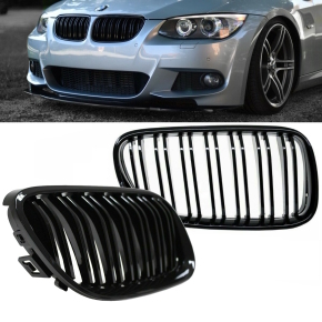 Sport-Performance Doppelsteg-Kühlergrill für BMW E92 / E93 LCI Facelift in Schwarz Glanz
