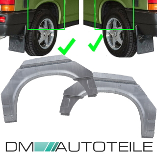 Set Radlauf Seitenwand Reparaturblech Rechts+Links Hinten äußeres Teil für VW T4 langer Radstand alle Modelle