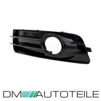 Set Front Fogs Cover Grille Black Gloss complete fits on Aud