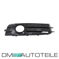 Set Front Fogs Cover Grille Black Gloss complete fits on Aud