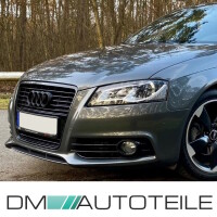 Set Front Fogs Cover Grille Black Gloss complete fits on Aud