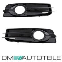 Set Badgeless Front Grille Grille Honeycomb +Fogs Cover Blac