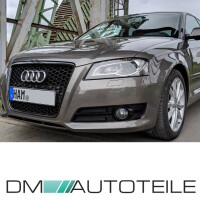 Set Badgeless Front Grille Grille Honeycomb +Fogs Cover Blac