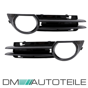 Front Grille honeycomb black gloss+Fogs cover fitts on Audi A3 8P 8PA 05-08 w/o RS3