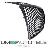 Front Grille honeycomb black gloss+Fogs cover fitts on Audi 