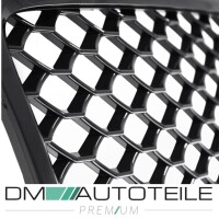 Front Grille honeycomb black gloss+Fogs cover fitts on Audi 