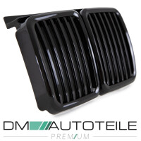  Set of Front Kidney Grille + Headlamp Cover black gloss fit