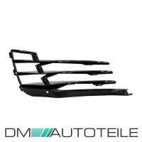 Set 3pcs Black Gloss Front Bumper Honeycomb Fog Lights Vents