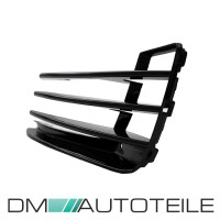 Set 3pcs Black Gloss Front Bumper Honeycomb Fog Lights Vents