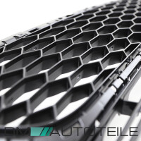 Set 3pcs Black Gloss Front Bumper Honeycomb Fog Lights Vents