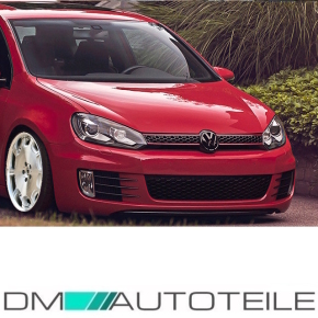 Set of Front lower upper Grille+ fogs cover black gloss fits on VW Golf VI MK6 GTI GTD