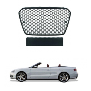 Wabengrill Kühlergrill Schwarz Glanz vorne für Audi A5 8T alle Modelle außer RS5