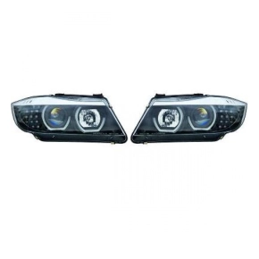 H7/H1 3D Angel Eyes Scheinwerfer Set Schwarz klar...