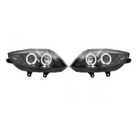 H1/H7 Angel Eyes Scheinwerfer Set Schwar gallery