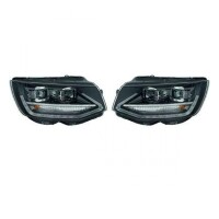 Set H7/H1 LED TFL Scheinwerfer Schwarz + gallery