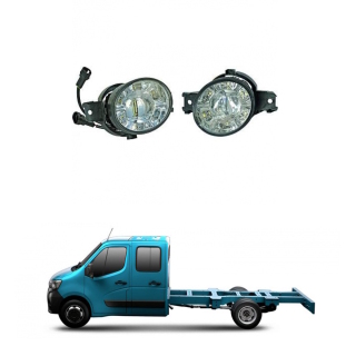 Nebelscheinwerfer Set+LED TFL Chrom für Nissan Renault diverse Modelle ab 2001