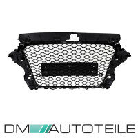 Badgeless Front Grille Grille Honeycomb Black Gloss fits Aud