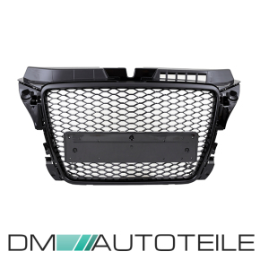 Badgeless Front Grille Grille Honeycomb Black Gloss fits Audi A3 8P Facelift 08-13 w/o RS3