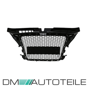 Badgeless Front Grille Grille Honeycomb Black Gloss fits Audi A3 8P Facelift 08-13 w/o RS3