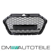 Honeycomb Front Grille Black Gloss+ Accessoires fits on Audi