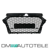 Honeycomb Front Grille Black Gloss+ Accessoires fits on Audi