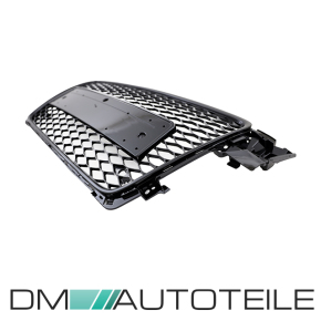 Front Grille Radiator honeycomb black gloss with/without PDC suitable for Audi A4 B8 08-12 w/o RS4