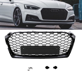 Front Radiator Grille honeycomb black gloss fits Audi A5 B9 F5 without RS5 up 2016