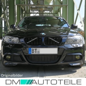 Set FACELIFT Kidney Front Grille Dual Slat Black Gloss fits on BMW E90 E91 08-11